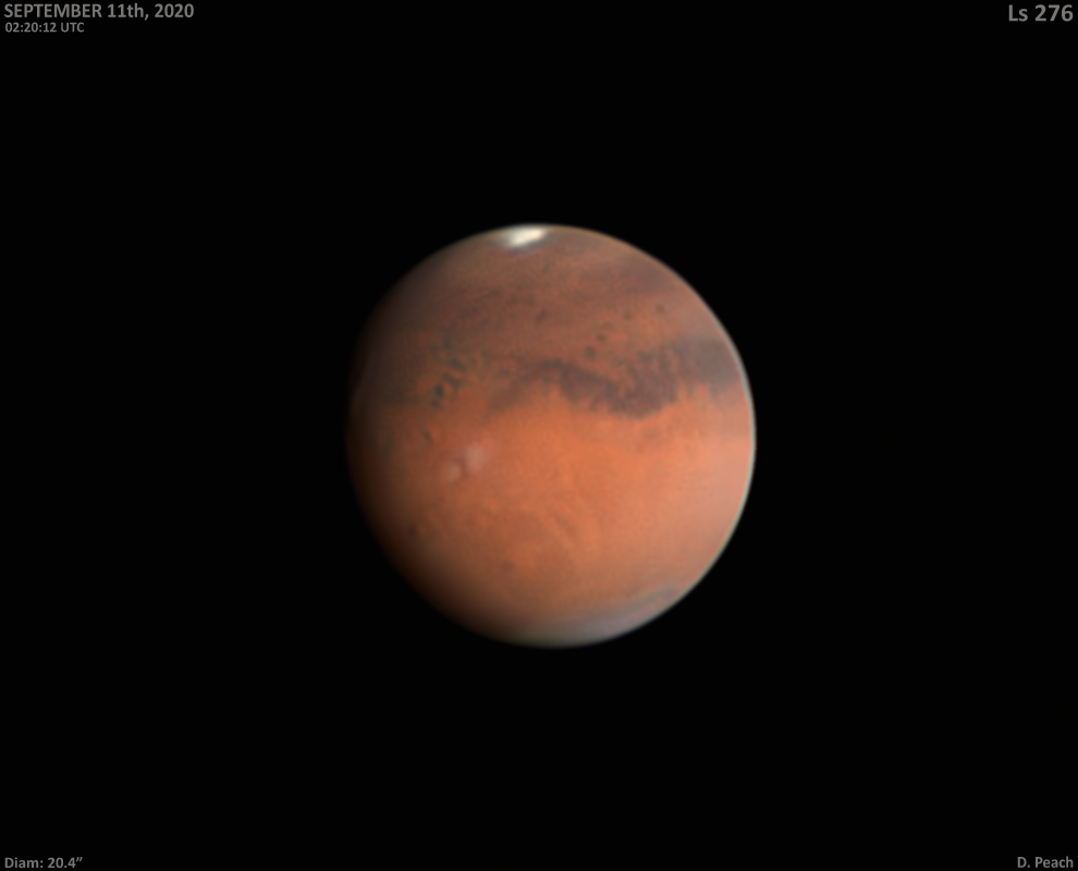 Mars Image from Damian Peach 2020-09-11